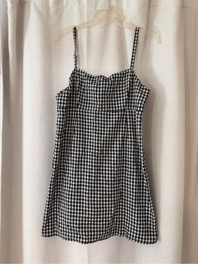 Cooperative Black and White Gingham Mini Dress